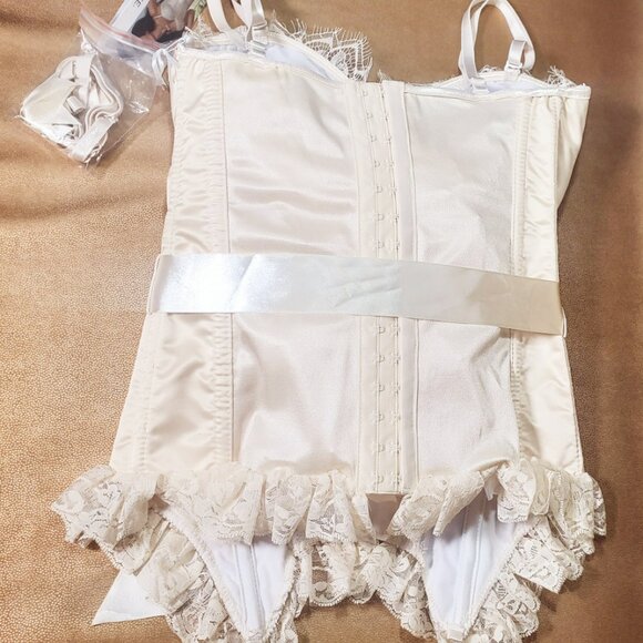 Ivory Bridal Vintage Style Bustier Corset NWT - Picture 3 of 13